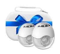 Tiralatte elettrico portatile indossabile a mani libere con 4 modalità e 12 livelli, ricaricabile e display intelligente, doppia pompa per l'allattamento al seno, flangia 24/21/19 mm, confezione da 2