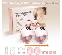 Tiralatte elettrico vivavoce senza BPA con riscaldamento e sterilizzazione UV Coperchio Aggiornamento wireless opzionale Tiralatte indossabile