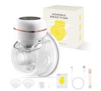 Tiralatte indossabile a mani libere, forte aspirazione, basso rumore, senza fili, indossabile con 3 modalità e 9 livelli, tiralatte elettrico portatile con inserto/flangia da 24 mm, confezione da 1