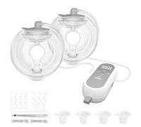 Tiralatte Saglve indossabile a mani libere, con 4 modalità e 12 livelli, forte aspirazione 300 mmHg, doppio tiralatte elettrico portatile, tiralatte indossabile con display LED, flangia da 21 mm/24 mm