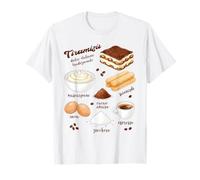Tiramisù Ricetta Tee Dolce Italiano caffè Espresso Tradizione Maglietta