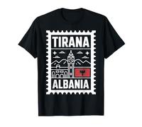 Tirana Albania Francobollo Souvenir di Viaggio Maglietta
