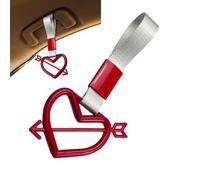 Tirando l'automobile 'anello, l'anello del manico del cuore | Ciondolo di avvertimento creativo di trazione creativa nel cuore | AUTO ACCESSORIO INTERNO DECORAZIONE ESTERNA AUTOMOTIVE per i vicini