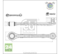 Tirante barra stabilizzatrice Febi Anteriore per MERCEDES ZETROS 2733 2633 1 ##c