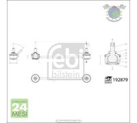 Tirante barra stabilizzatrice Febi Posteriore per HYUNDAI ix35 KIA SPORTAGE