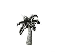 Tiranti per armadietti in lega di zinco con design a palma da cocco, per interni moderni e rustici a tema tropicale (latta anticata)