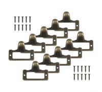 Tiranti per armadietti in ottone anticato con cornice porta etichette per cassetti, cartelle e armadietti da farmacia, 48 mm x 35 mm, in lega di zinco