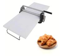 Tirapasta Professionale Manuale in Inox, Sfogliatrice Pieghevole con 10 Regolazioni di Spessore, Ideale per Pasticceria, Pizza e Focaccia(A)