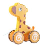 Tirare i giocattoli per 1 anno, Tirare il giocattolo | Divertente giocattolo push-pull per animali,Giocattolo educativo per camminare ed equilibrare con ruote in, interattivo per l'educazi