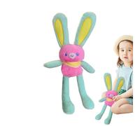 Tirare il coniglio, tracciamento in peluche di coniglio - 11 pollici ciondolo a coniglio estensibile, orecchie e gambe commutabili in peluche di coniglio divertente, ciondolo per compleanni e Pasqua