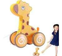 Tirare il giocattolo, spingere il giocattolo, Divertente push-pull per animali, Giocattolo educativo per camminare ed equilibrare con ruote in, interattivo per l'educazione prec