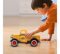 Tirare Indietro il Modello di Camioncino in Lega Giocattolo per Auto con Suono e Luce per Bambini Che Giocano Giallo Rosso Verde 11x5,7x5 Cm (YELLOW)