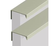 tirare la maniglia nascosta sul bordo del dito, Maniglia a scomparsa in lega di alluminio for porta e cassetto dell'armadio, 80-1000 mm, multicolore, confezione da 2(Moran Green,Length 120mm)
