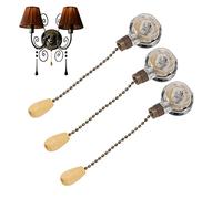 Tirare l'interruttore a Catena, Sostituzione dell'interruttore della Luce del Ventilatore a Soffitto 3 Pezzi per Plafoniera per Ventilatore a Soffitto (Colore bronzo)