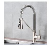 Tirare Verso Il Basso cucine per Mixer Opaco Nero 360 Rotazione Mazzo di spruzzo Monte crasso in Ottone Acqua Fredda Calda, Rubinetto della Cucina