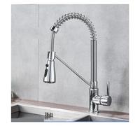 Tirare Verso Il Basso cucine per Mixer Opaco Nero 360 Rotazione Mazzo di spruzzo Monte crasso in Ottone Acqua Fredda Calda, Rubinetto della Cucina