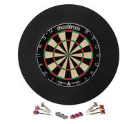 Tirassegno Bersaglio 6 Freccette Acciaio Dardo Set Completo Catchring Anello