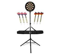 Tirassegno Bersaglio 6 Freccette Acciaio Dardo Set Completo Supporto Borsa