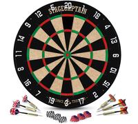 Tirassegno Bersaglio 6 Freccette Acciaio Tiro Segno Dardo Set Completo 45 cm