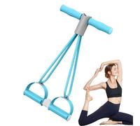 Tiratore a Pedale,Bande Elastiche - Attrezzo Palestra con 4 Tubi Elastici e Corda per Addominali Stretching Gambe Fitness Dimagrimento Uomo Donna Casa