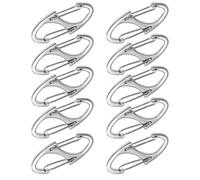Tirazip Staccabile 10Pcs Zipper Clip Anti Theft Deterrent Black Pull Replacement Keep The Zip Closed For Backpacks(Silver)