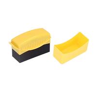 Tire Dressing Applicator Pad | Secure Grip Foam Sponge for Car Wheel Polishing/Waxing/Maintenance | Sturdy PP Handle, No Drip Design (Yellow)