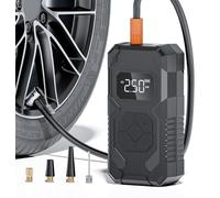 Tire Inflator Compressore Aria Portatile Senza Fili 150PSI, Batteria Ricaricabile con Manometro Digitale, Auto Spegnimento e Luce LED, Gonfiatore Elettrico per Auto, Moto, Bici, Palloni, Nero