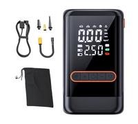 Tire Inflator Portable Air Compressor, Electric Air Pump with Pressure Gauge, Compact Motorcycle & Auto Inflation Accessory for Cars, Cicli, Trucks (4.33x3.35x1.93 inches)