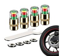 Tire Pressure Monitoring Valve - Car Tire Pressure Monitoring System Cap | Tri-Color Indicator Light Design | High-Precision Measurement For Multiple Car Models