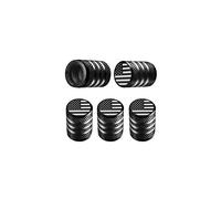 Tire Valve Stem Cap Cover - (5 Pack) Tire Air Cap Metal with Plastic L