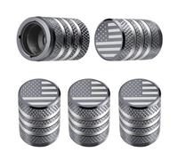 Tire Valve Stem Cap Cover - (5 Pack) Tire Air Cap Metal with Plastic L