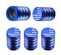 Tire Valve Stem Cap Cover - (5 Pack) Tire Air Cap Metal with Plastic L