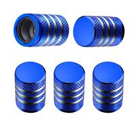 Tire Valve Stem Cap Cover - (5 Pack) Tire Air Caps Metal with Plastic