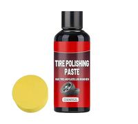 Tire Wax Kit - Long Lasting Coating, 50ml Bottle with Applicator Sponge, Premium Synthetic Polymer, High Gloss Finish, Professional Wheel Care for Truck Motorcycle RV Looking Like New