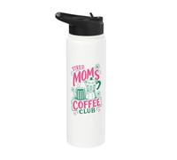 Tired Mom Coffee Club Vintage Caffè Donne Stainless Steel Insulated Water Bottle