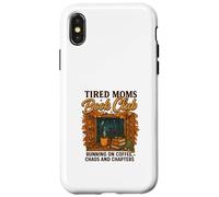 Tired Moms Book Club Coffee Chaos & Chapters Graphic Custodia per iPhone X/XS