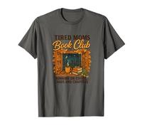 Tired Moms Book Club Coffee Chaos & Chapters Graphic Maglietta