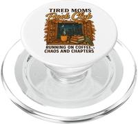 Tired Moms Book Club Coffee Chaos & Chapters Graphic PopSockets PopGrip per MagSafe