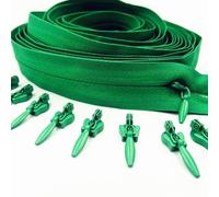tiretto per cerniere, 3# Cerniera invisibile in nylon Cerniera lunga 5/10/20 metri 10/20/30 Cursori con bloccaggio automatico utilizzati for borse di abbigliamento(Grass Green)