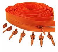 tiretto per cerniere, 3# Cerniera invisibile in nylon Cerniera lunga 5/10/20 metri 10/20/30 Cursori con bloccaggio automatico utilizzati for borse di abbigliamento(Orange)