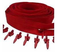 tiretto per cerniere, 3# Cerniera invisibile in nylon Cerniera lunga 5/10/20 metri 10/20/30 Cursori con bloccaggio automatico utilizzati for borse di abbigliamento(Red)