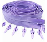 tiretto per cerniere, 3# Cerniera invisibile in nylon Cerniera lunga 5/10/20 metri 10/20/30 Cursori con bloccaggio automatico utilizzati for borse di abbigliamento(Light Purple)