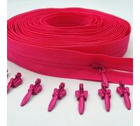 tiretto per cerniere, 3# Cerniera invisibile in nylon Cerniera lunga 5/10/20 metri 10/20/30 Cursori con bloccaggio automatico utilizzati for borse di abbigliamento(Rose red)