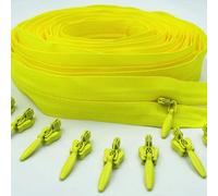 tiretto per cerniere, 3# Cerniera invisibile in nylon Cerniera lunga 5/10/20 metri 10/20/30 Cursori con bloccaggio automatico utilizzati for borse di abbigliamento(Yellow)