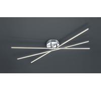 TIRIAC PLAFONIERA LED 27W 2850lm, 3000KGRANDE 3 BACCHETTE ORIENTABILI DI METALLO ACCIAIO SATINATO DIMMERABILE CON INTERRUTTORE A SCATTO D.100CM