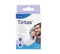 Tiritas Soft: medicazioni bianche realizzate in morbida carta. Indicato per pelli sensibili e delicate. Protezione morbida per piccole ferite; tagliabili; 6 cm x 1 m; 1 pezzo