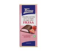 Tirma Barretta di cioccolato al latte con ripieno di crema yogurt al gusto fragola 103 g | spuntino dolce al cioccolato cremoso | Cioccolato con ripieno fruttato | Ideale per merenda e dolci momenti