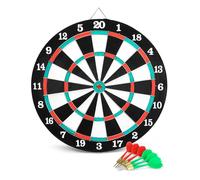 TIRO AL BERSAGLIO CON 6 FRECCETTE TIRO A SEGNO 40 CM DOPPIO LATO DOUBLE FACE