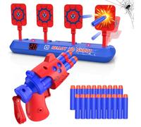 Tiro al Bersaglio con Pistola Nerf Giocattolo, Bersaglio Elettronico per Nerf con 20 Proiettili Giochi da Giardino Esterno Interno Bambini 3 4 5 6 7 8 9 Anni Maschio Bambina Regalo Compleanno Natale