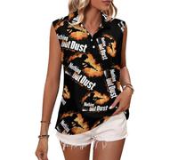 Tiro al Piattello Niente Altro Che Magliette da Golf Senza Maniche da Donna Polo atletiche Canotte Camicia da Tennis Casual con Colletto
